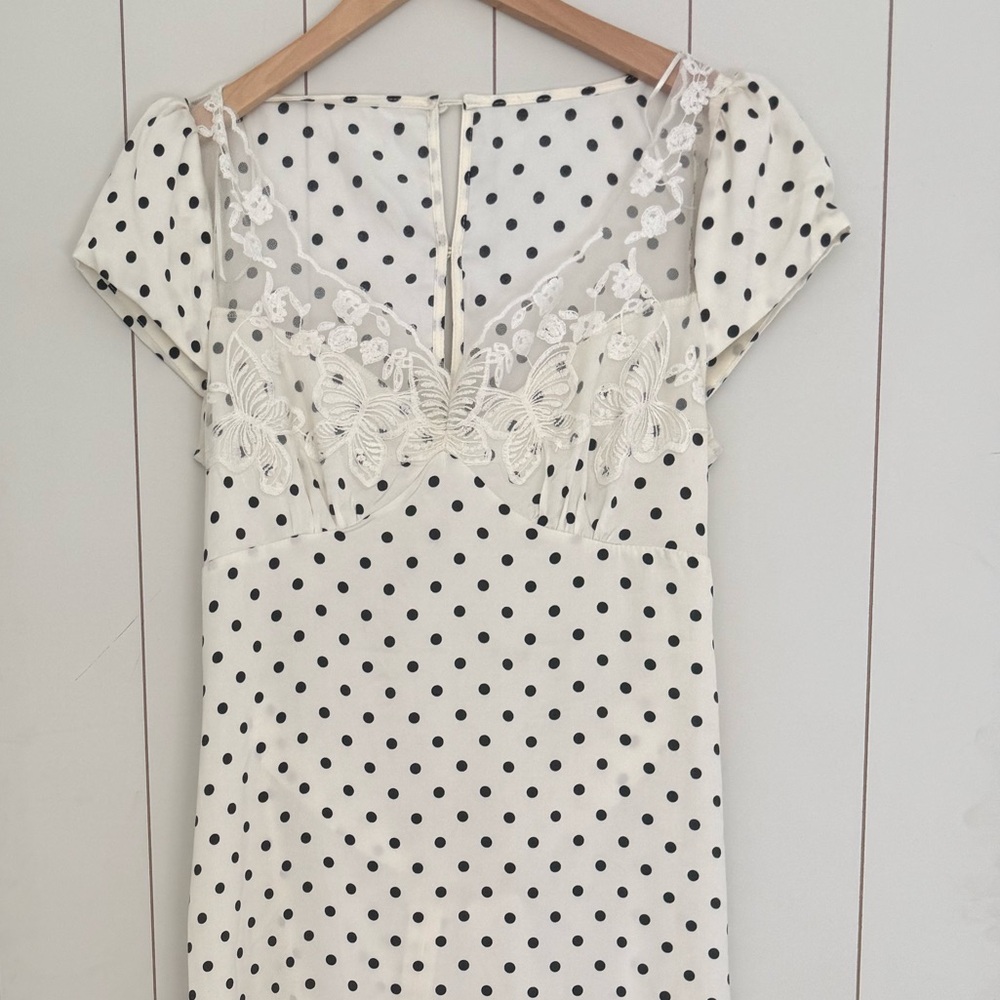 Polka Dot Lace Maxi